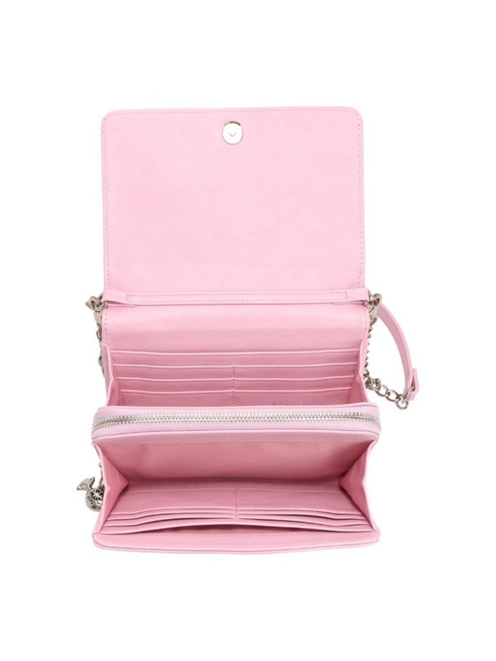 Betsey Johnson Candy Hearts Crossbody Purse Rhinestone Pink Novelty Wallet Bag - Picture 3 of 5